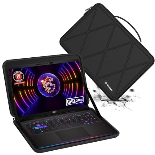 Hard Eva Protective Case Compatible with 17 Inch MSI Raider GE78 HX Gaming Laptop, for 17 In