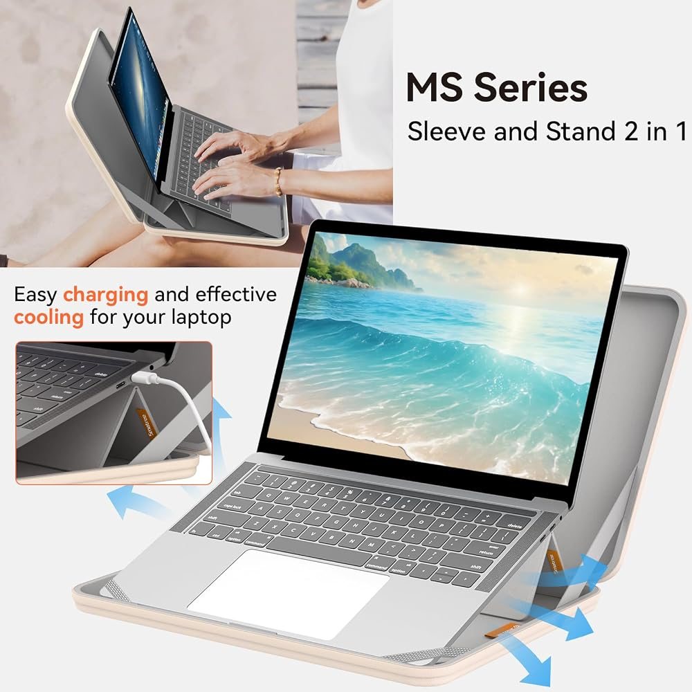 MS43 Hard EVA Case with Stand for 14" HP Pavilion x360 14t-ek1000 — view 5