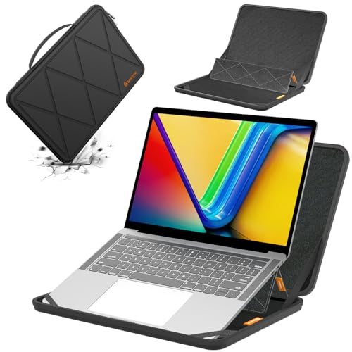 MS50 Hard EVA Sleeve Case with Stand Compatible for 14 inch ASUS Vivobook 14 X1407/14X OLED/