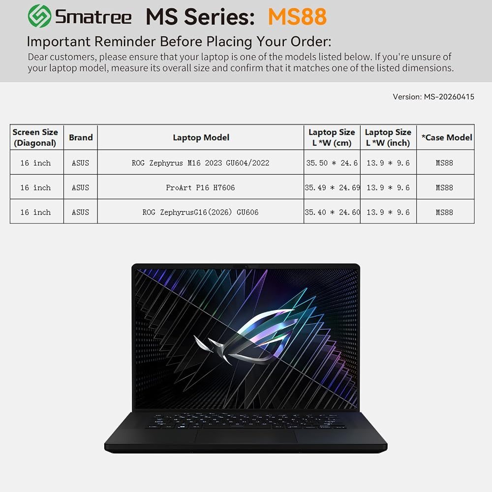 MS88 Hard Protective Case with Stand for 16" ASUS ProArt P16 H7606 — view 3