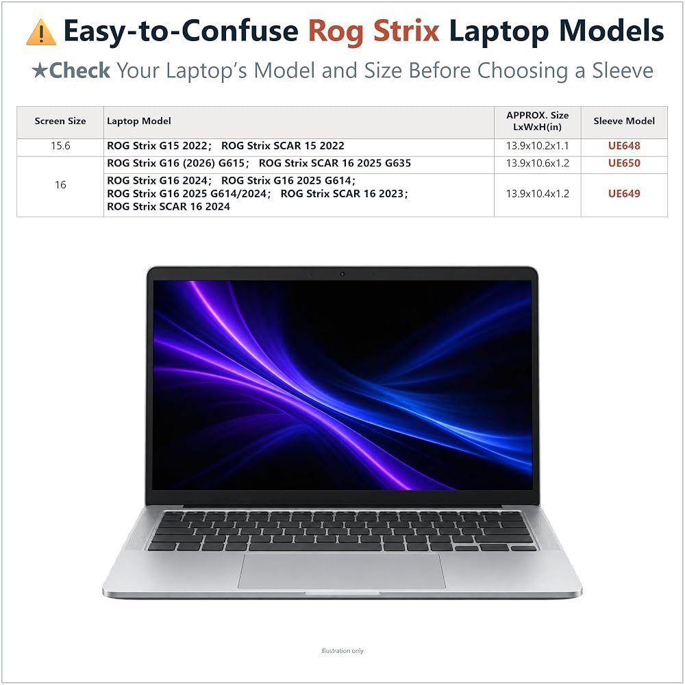 Urbanedge Laptop Case for 16 inch ASUS ROG Strix G16 2025 — view 4